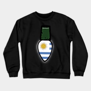 Uruguay Flag Christmas Light Crewneck Sweatshirt